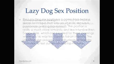 lazy dog postion|Best sex positions for LAZY people